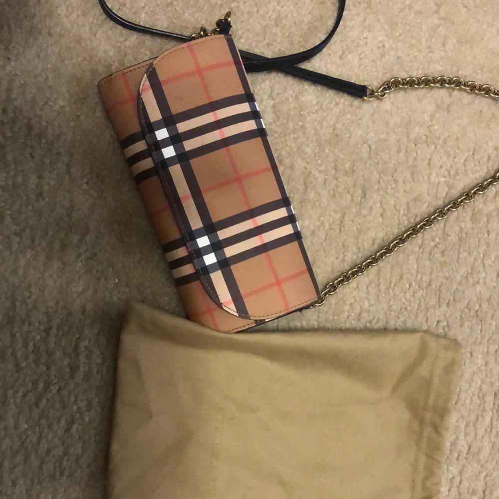 Authentic Burberry wallet cross body bag